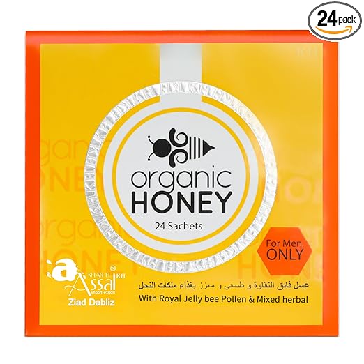 Honey Natural Organic Honey – Premium Honey, 24 Sachets – Natural, Rich Flavour