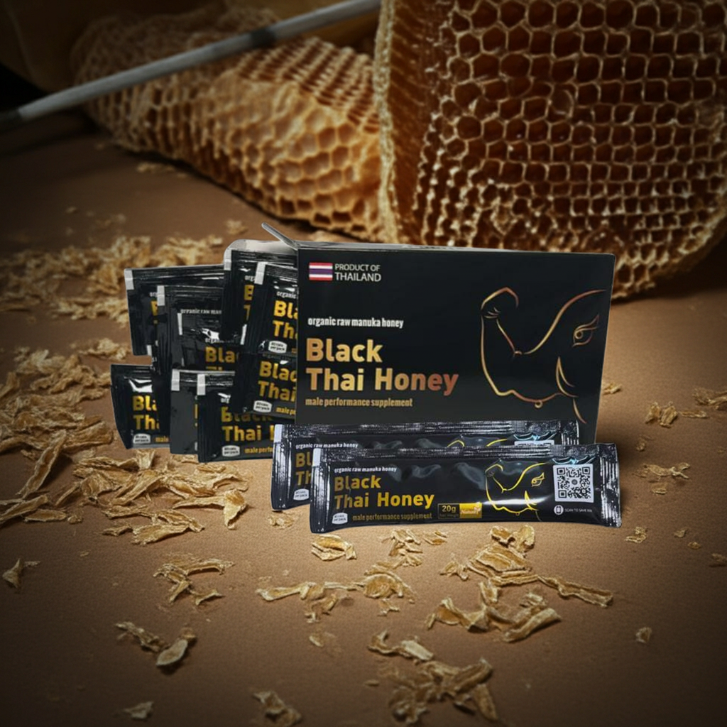 Black Thai Honey 10 Pack – Organic Raw Manuka Honey for Natural Energy