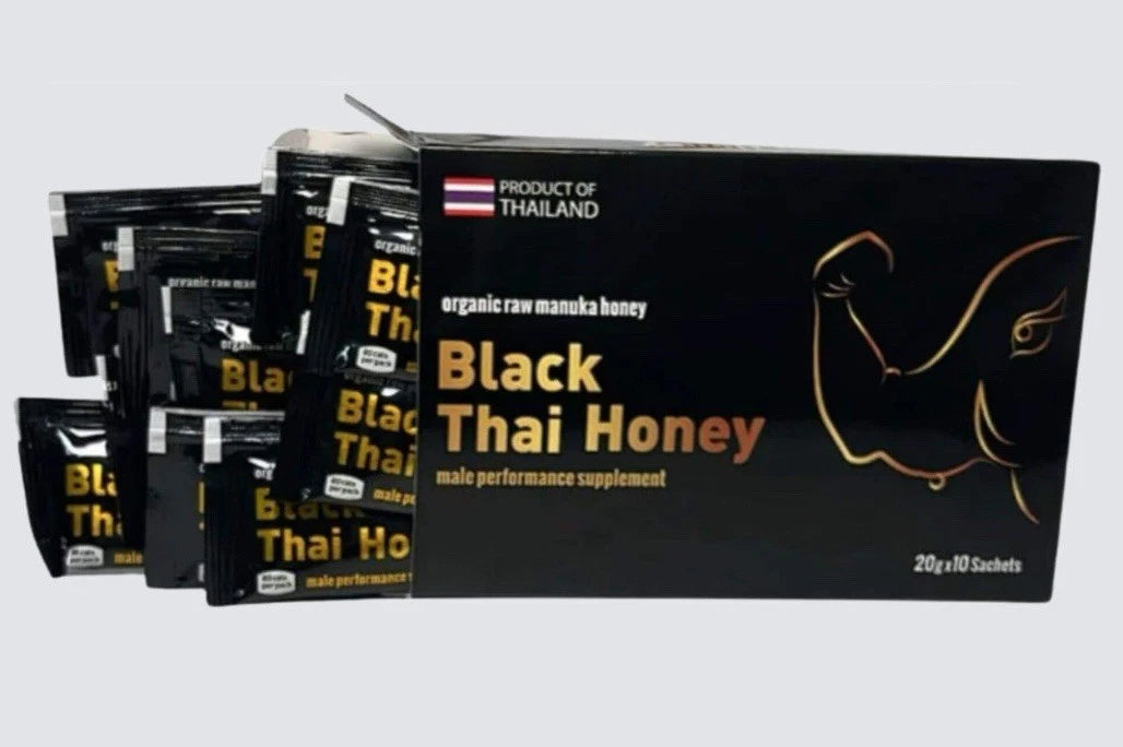 Black Thai Honey 10 Pack – Organic Raw Manuka Honey for Natural Energy