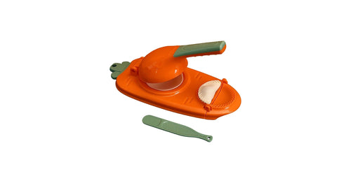 2 In 1 Dumpling Maker Press Kitchen Empanada Maker Press Mold Manual Pastry Dumpling Wrapper Machine for Chinese Food, Empanada, Ravioli, Pierogi, Hand Pie (Orange)